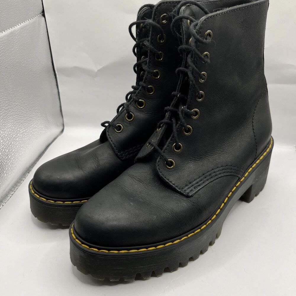 Dr Martens Shriver Hi Platform Boots Black Women’s 8 EU39 Lace Up Chunky